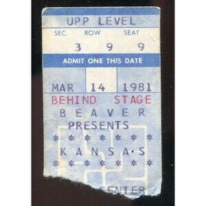 Vintage 1981 Kansas Loverboy Concert Ticket Stub Bloomington MN